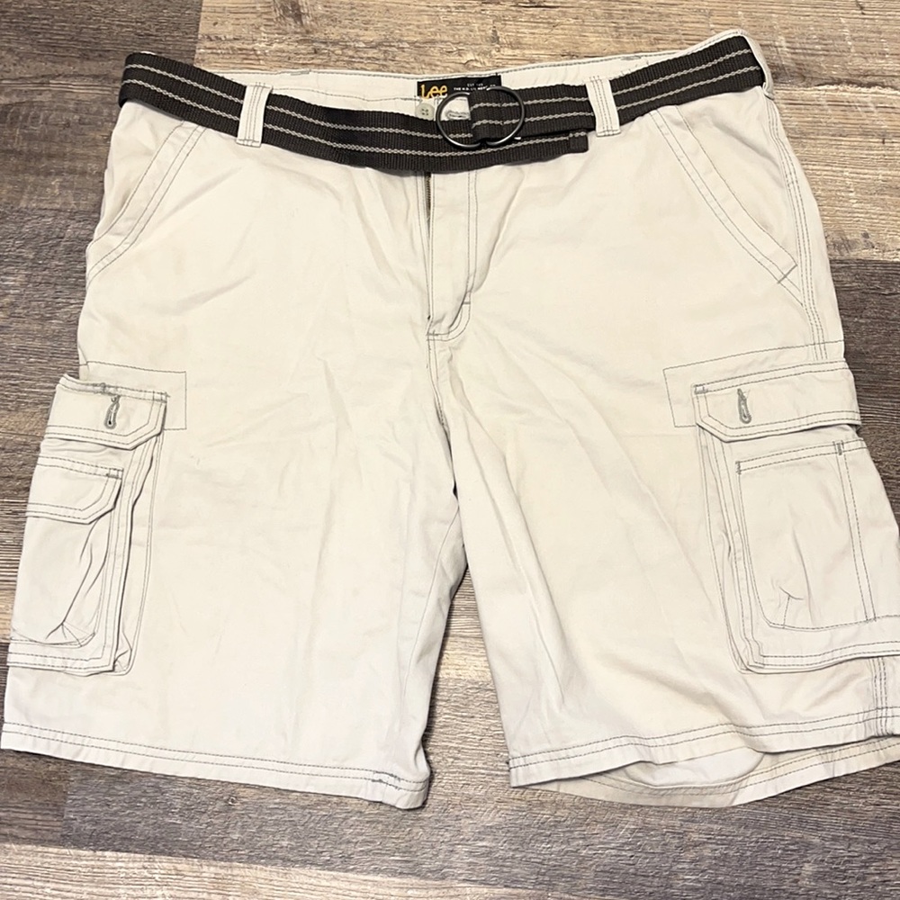 MENS Light Grey Shorts with Belt